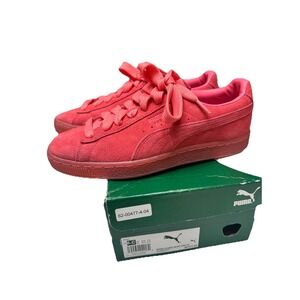 Puma Suede Classic Mono Iced Jr Sun Kissed Coral Lace Up Shoes Junior Size 6.5